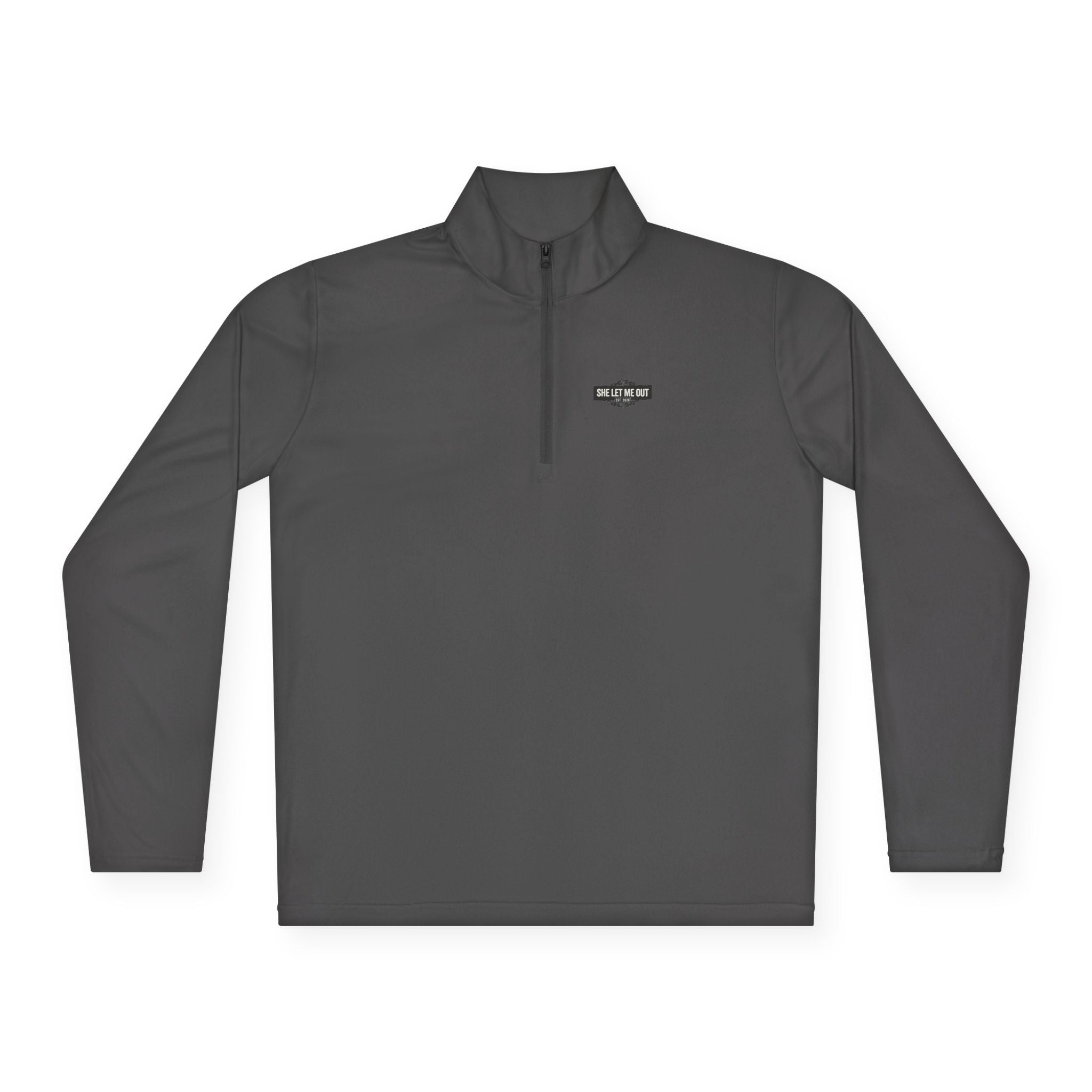 'SHE LET ME OUT' ORIGINAL, QUARTER-ZIP PULLOVER, MEN'S