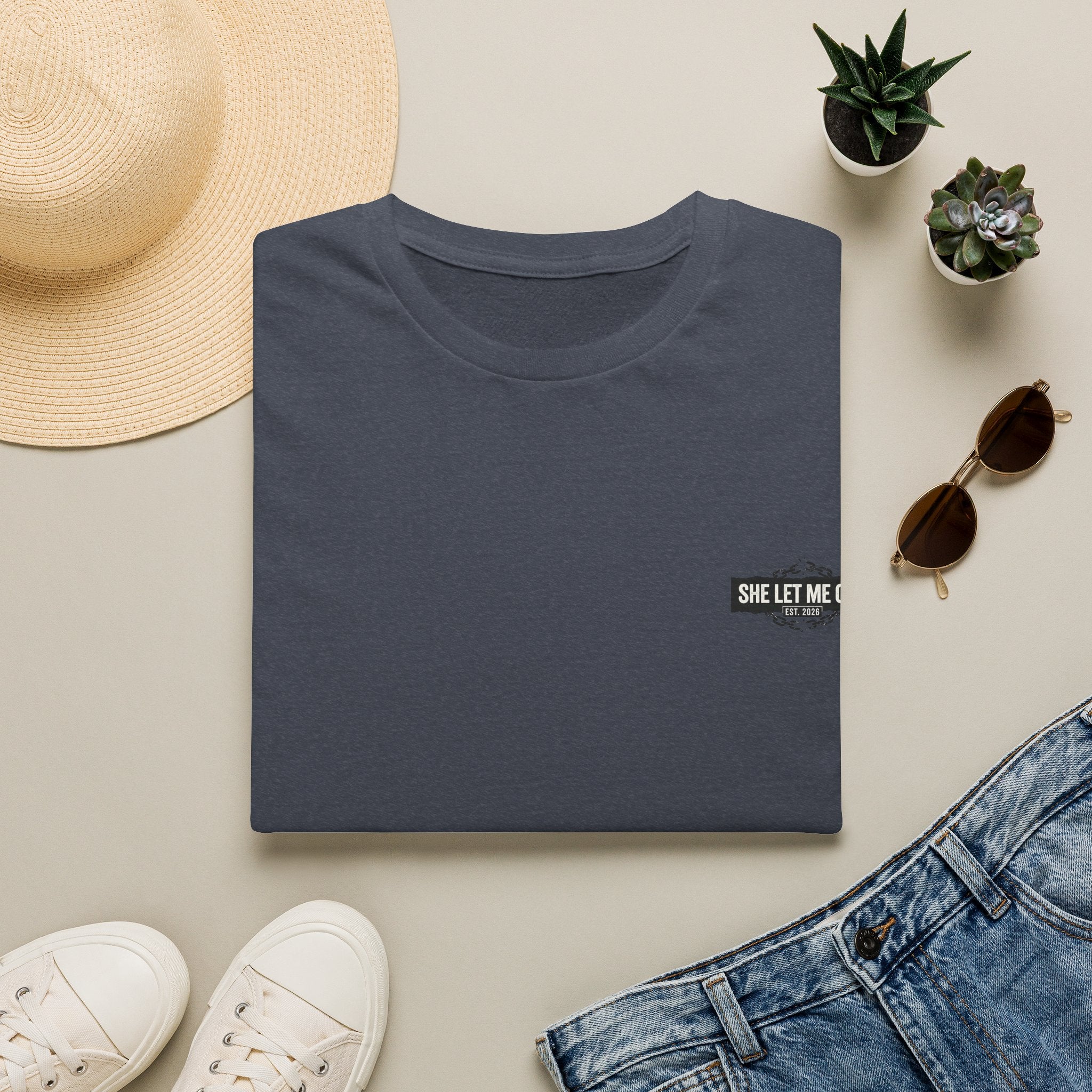 'SHE LET ME OUT' ORIGINAL T-SHIRT, MEN'S
